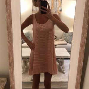 Orange striped swing dress